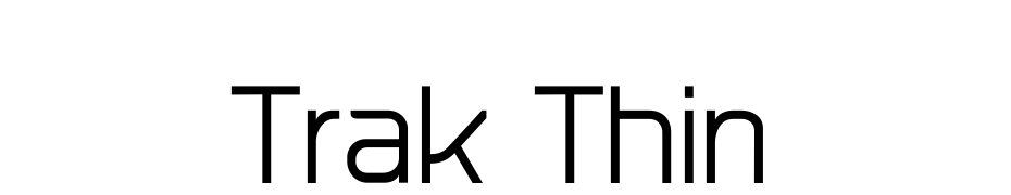 Trak Thin Font Download Free
